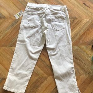NWT Jessica Simpson white capris jeans girls sz14